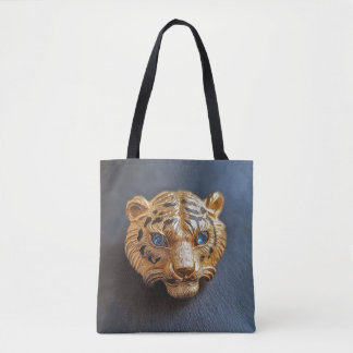Bolso De Tela Tote de broche de sombrero de tigre
