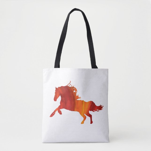 Bolso De Tela Tote de Caballo de Llama (Anverso)