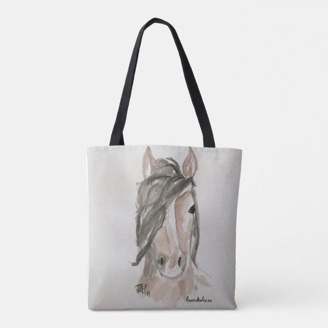Bolso De Tela Tote de caballos (Reverso)