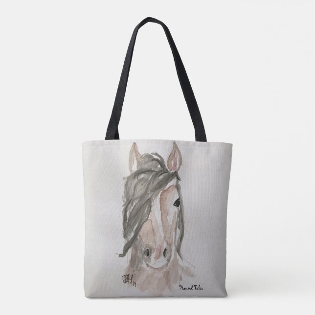 Bolso De Tela Tote de caballos (Reverso)