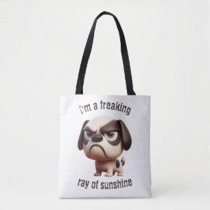 Bolso De Tela Tote de cachorro rayo de sol genial