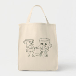 Bolso De Tela Tote de café y té
