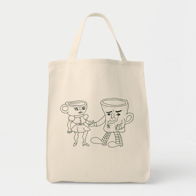 Bolso De Tela Tote de café y té (Frente)