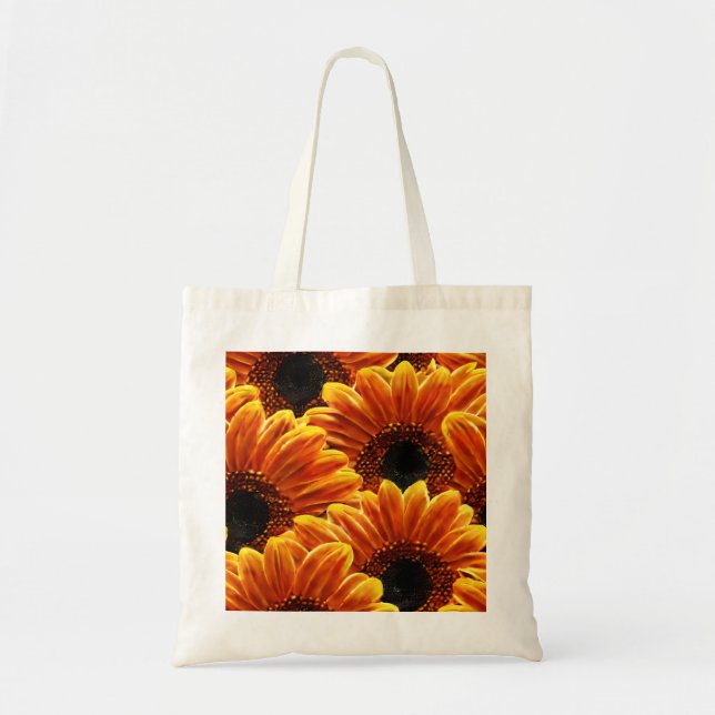 Bolso De Tela Tote de canvas de girasol (Frente)