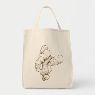 Bolso De Tela Tote de canvas de raíces de jengibre