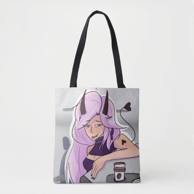 Bolso De Tela Tote de caracteres Chica de Anime Demon (Anverso)