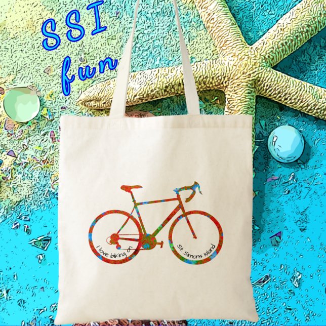 Bolso De Tela Tote de ciclismo St. Simons Island GA (Subido por el creador)