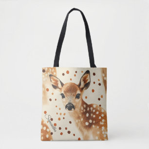 Bolso De Tela Tote de ciervo para bebé personalizado personaliza