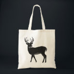 Bolso De Tela Tote de ciervos blancos y negros<br><div class="desc">¡Por qué envolver un regalo en papel que se desecha! ¡Envuelve un regalo en esta bolsa de tocador y el destinatario recibe dos regalos en uno!</div>