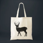Bolso De Tela Tote de ciervos blancos y negros<br><div class="desc">¡Por qué envolver un regalo en papel que se desecha! ¡Envuelve un regalo en esta bolsa de tocador y el destinatario recibe dos regalos en uno!</div>