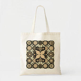 Bolso De Tela Tote de círculo retro