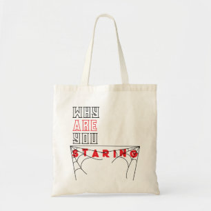 Bolso De Tela Tote de citas sarcásticas con diseño web Spider