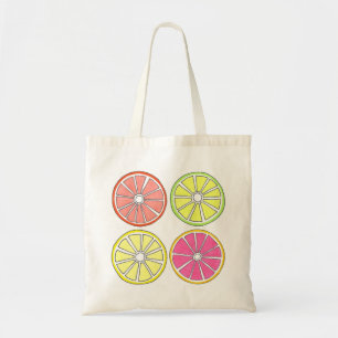 Bolso De Tela Tote de cítricos (Naranja de limón de pomelo)