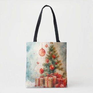 Bolso De Tela Tote de color de agua dulce y marrón de invierno