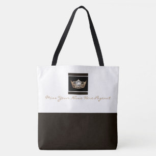 Bolso De Tela Tote de color Personalizado de la corona marrón al