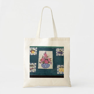 Bolso De Tela Tote de combinación de flores y frutas