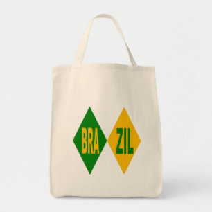 Bolso De Tela Tote de comestibles BRASIL