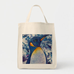 Bolso De Tela Tote de comestibles de Alaskan Penguin