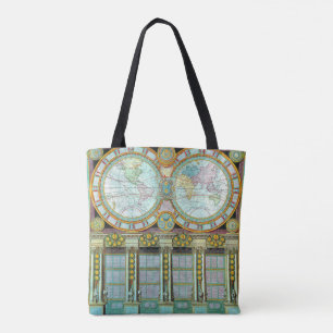 Bolso De Tela Tote de comestibles de mapas clásicos de Nouveau M