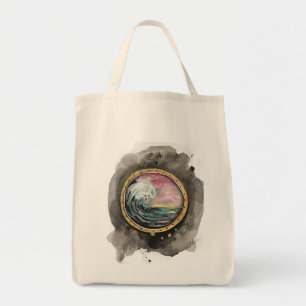 Bolso De Tela Tote de comestibles de olas oceánicas