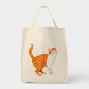 Bolso De Tela tote de comestibles "Ginger Cat"