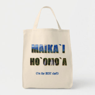 Bolso De Tela Tote de comestibles "Maika`i Ho`omo`a" de Hawái