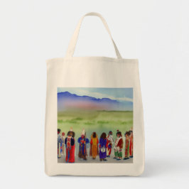 Bolso De Tela Tote de comestibles para celebraciones indias