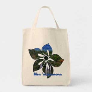 Bolso De Tela tote de comestibles "Waterfall Hibiscus"