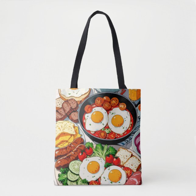 Bolso De Tela Tote de comida de Anime (Anverso)