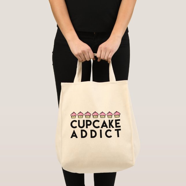 Bolso De Tela TOTE de compra de comestibles de CUPCAKE ADDICT (Anverso (producto))