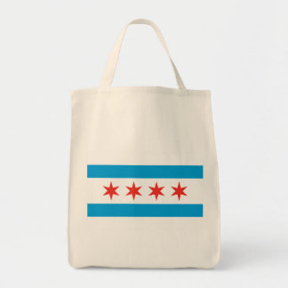 Bolso De Tela Tote de compras con bandera de Chicago