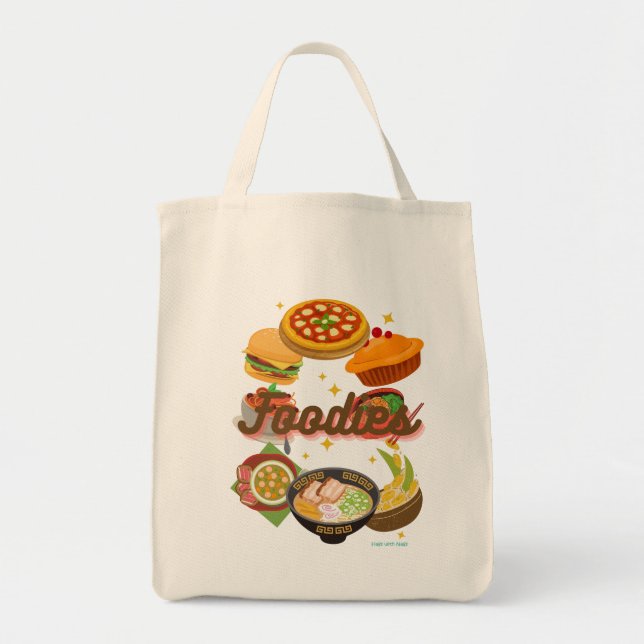Bolso De Tela Tote de compras de Foodies de Hags with Nags (Frente)