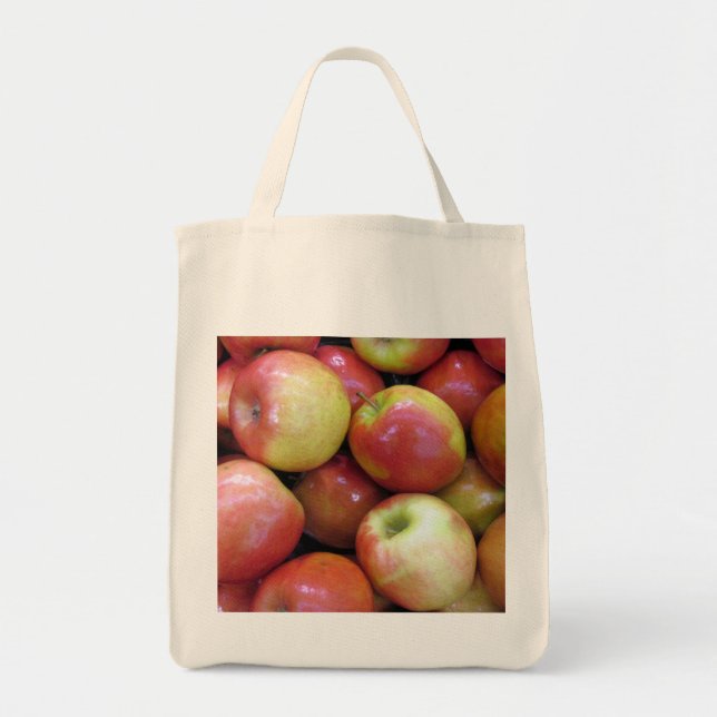Bolso De Tela Tote de compras de manzanas (Frente)