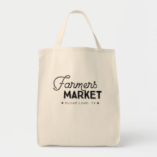 Bolso De Tela Tote de compras en el mercado para agricultores