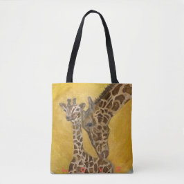 Bolso De Tela Tote de compras Giraffe Madre e hijo