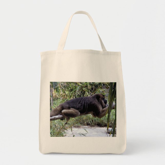 Bolso De Tela Tote de compras orgánicas de monos Howler (Frente)