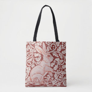 Bolso De Tela Tote de compras Rust Color Rabbit & Leaves Designe