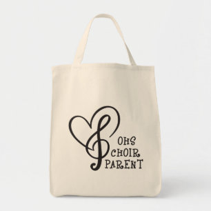 Bolso De Tela TOTE de corazón primario de OHSChoir