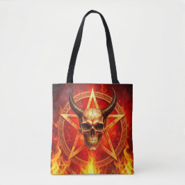 Bolso De Tela Tote de cráneo de demonio