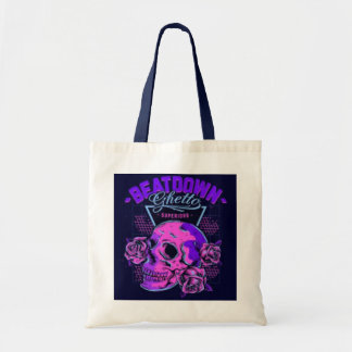 Bolso De Tela "Tote de cráneo superior de Ghetto abajo"