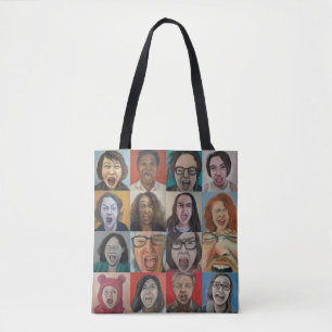 Bolso De Tela tote de crema