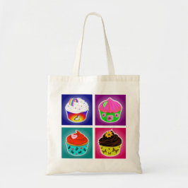 Bolso De Tela Tote de Cuatro Cupcakes