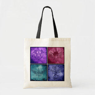 Bolso De Tela Tote de cuatro logotipos