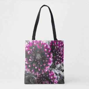 Bolso De Tela tote de Dahlias Georgine