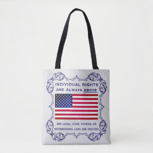 Bolso De Tela Tote de derechos individuales (gris)