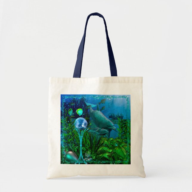 Bolso De Tela Tote de descubrimiento de delfines (Frente)