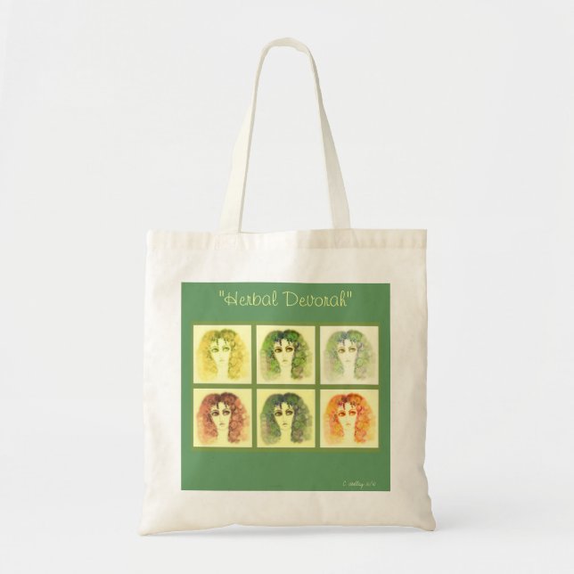 Bolso De Tela Tote de "Devorah herbario" (Frente)