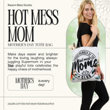 Tote de Día de la Madre Hot Mess Mom