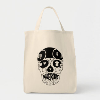 Bolso De Tela Tote de Dia De Los Muertos Skull