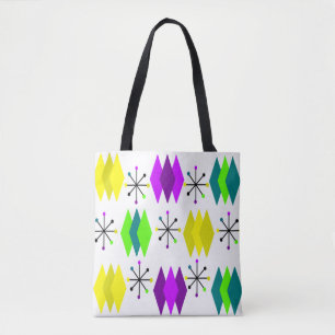 Bolso De Tela Tote de diamantes y estallidos